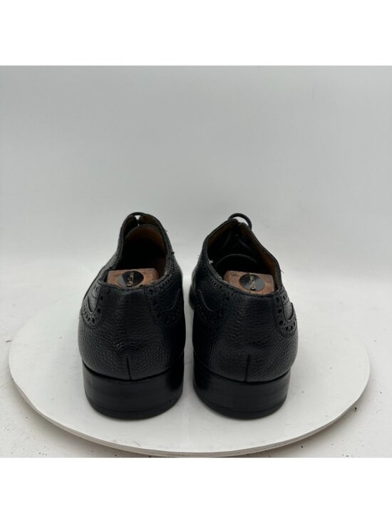 Lendvay Schwarcz Men Size EU 43 US 10 Black Peebled Leather Wingtip Oxford Shoe main image 12